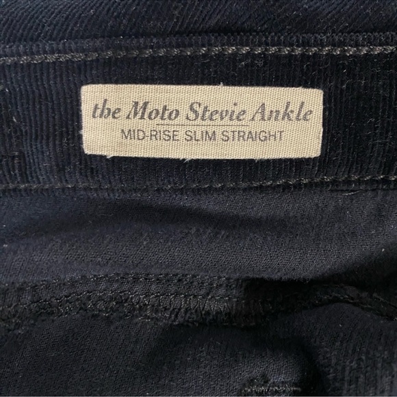 AG Adriano Goldschmied Moto Stevie Ankle Mid-Rise Slm./Strt. Black Cords… - Picture 7 of 11